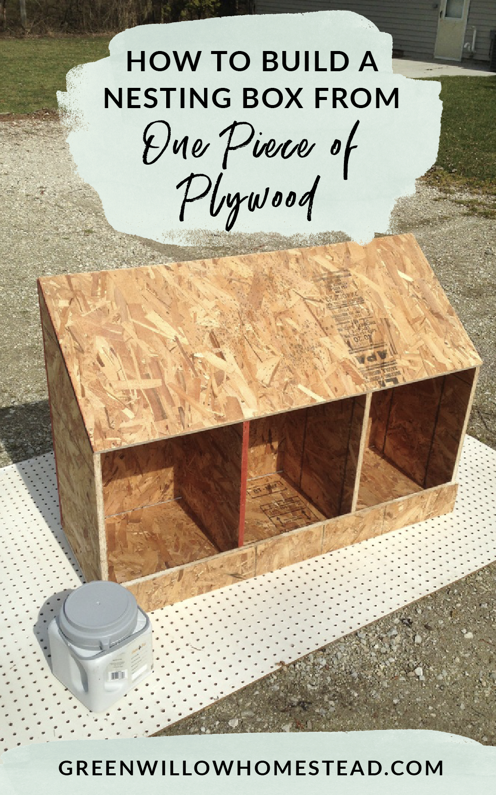 How to build a nesting box from one piece of plywood for your backyard chickens