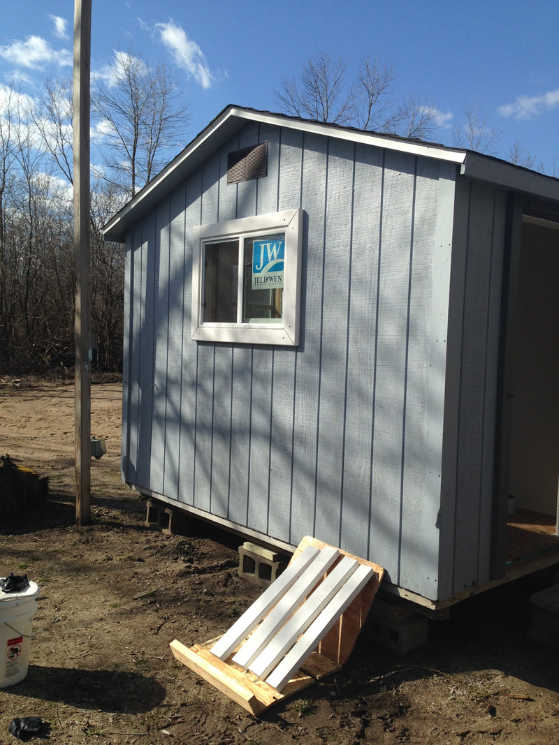 We installed a south facing window on the chicken coop for solar gain