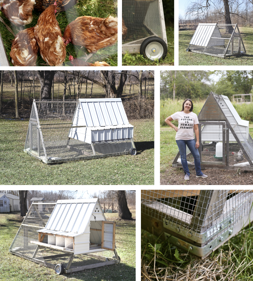 A-frame mobile chicken tractor build plans coop
