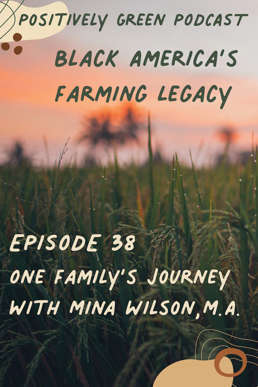 The Positively Green Podcast Episode 38 Black America's Farming Legacy - One Family's Journey with Mina Wilson