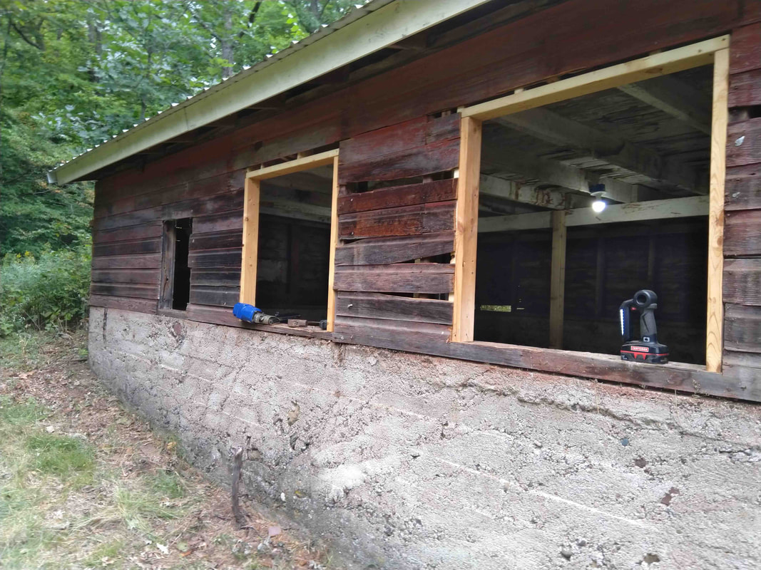 The Barn Renovation Before and After expanding window frames