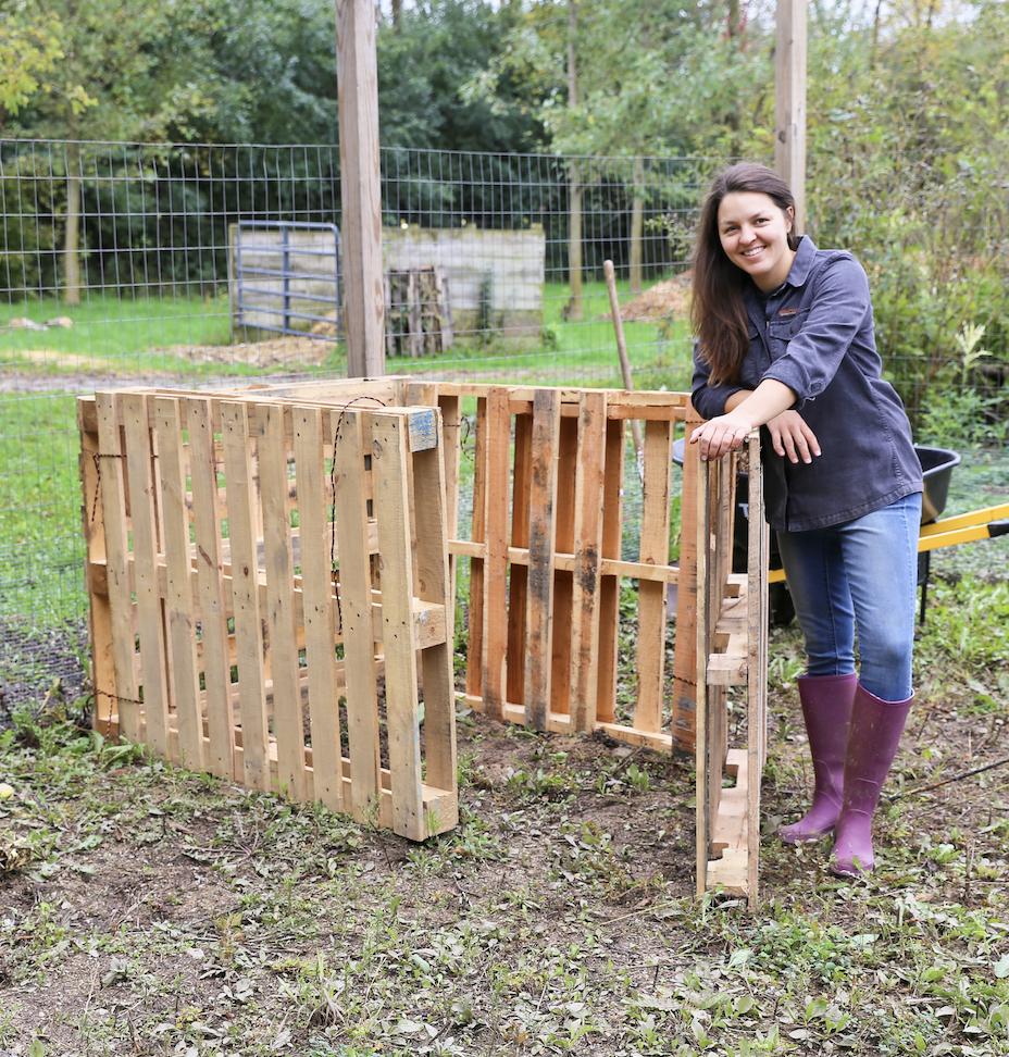 Homestead garden plan compost pallet