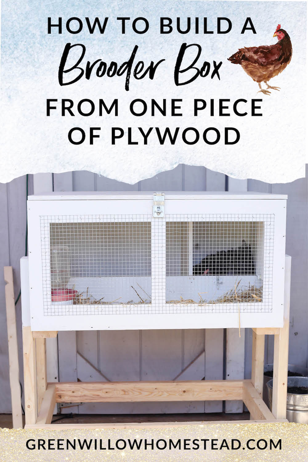 How to build a Brooder Box from one piece of plywood