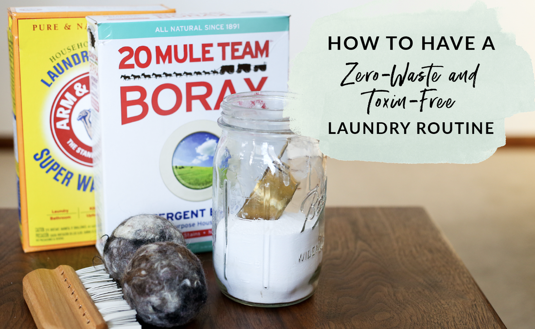 How to have a zero waste and toxin free laundry routine, DIY natural detergent recipe and zero waste lint roller