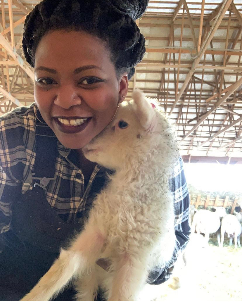 Black female farmer Ashanti Williams of Blackyard Farm Cooperative