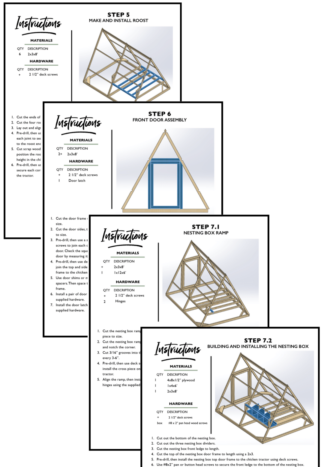The A-Frame Chicken Tractor Build Plans example