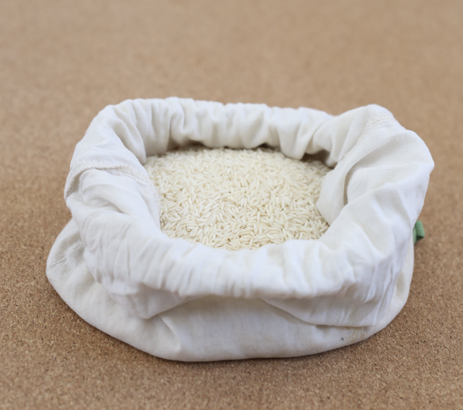How to use heat for period pain, use a bag of rice for a zero-waste twist